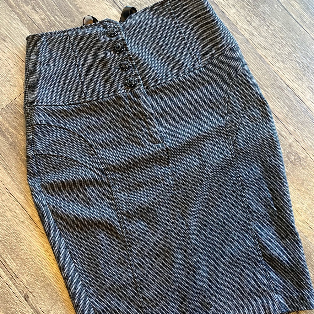 Charlotte Russe pencil skirt with button detailing wms 7